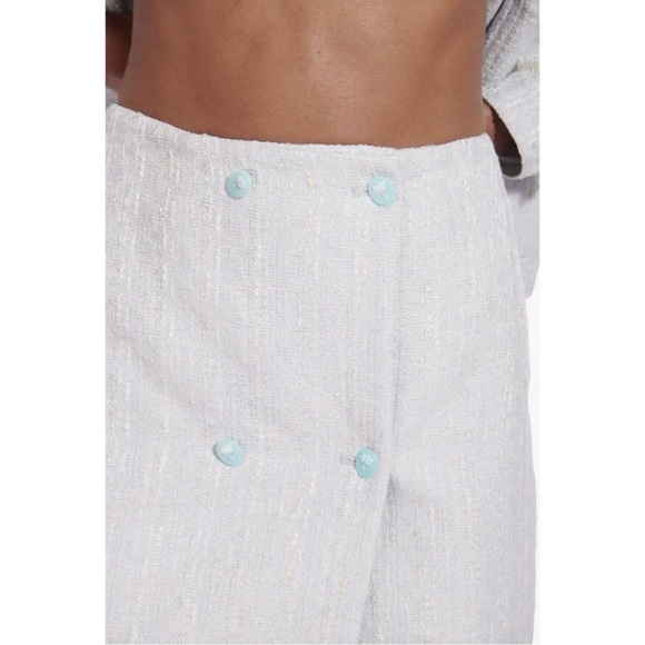 STAUD Fortuna Skirt Fog Gray White 12 - Picture 5 of 13